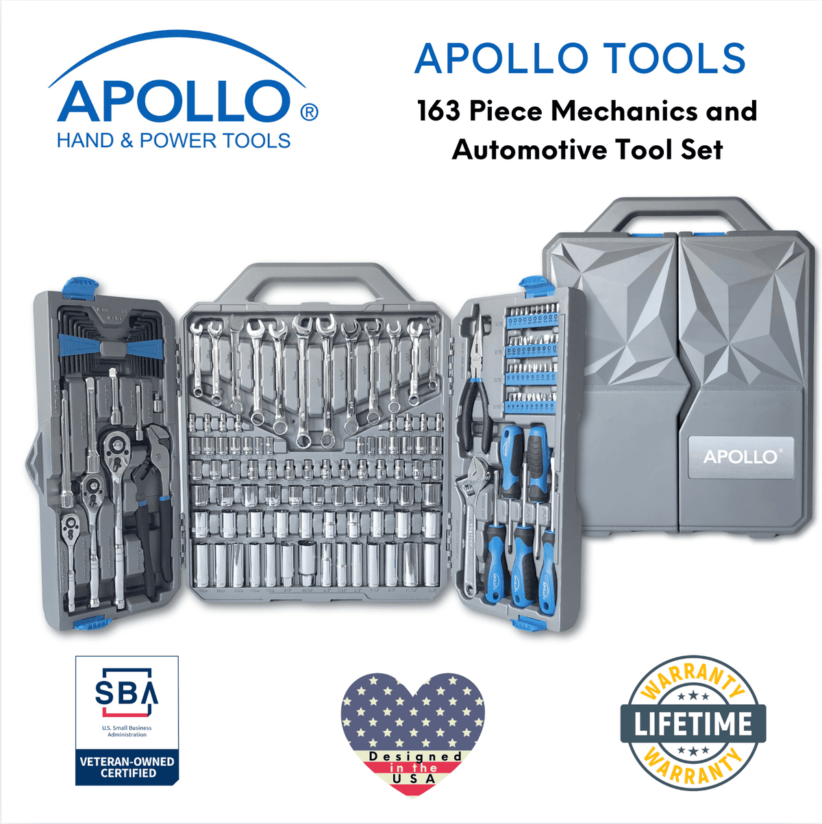 163 Piece Mechanics Tool Kit -- DT0002