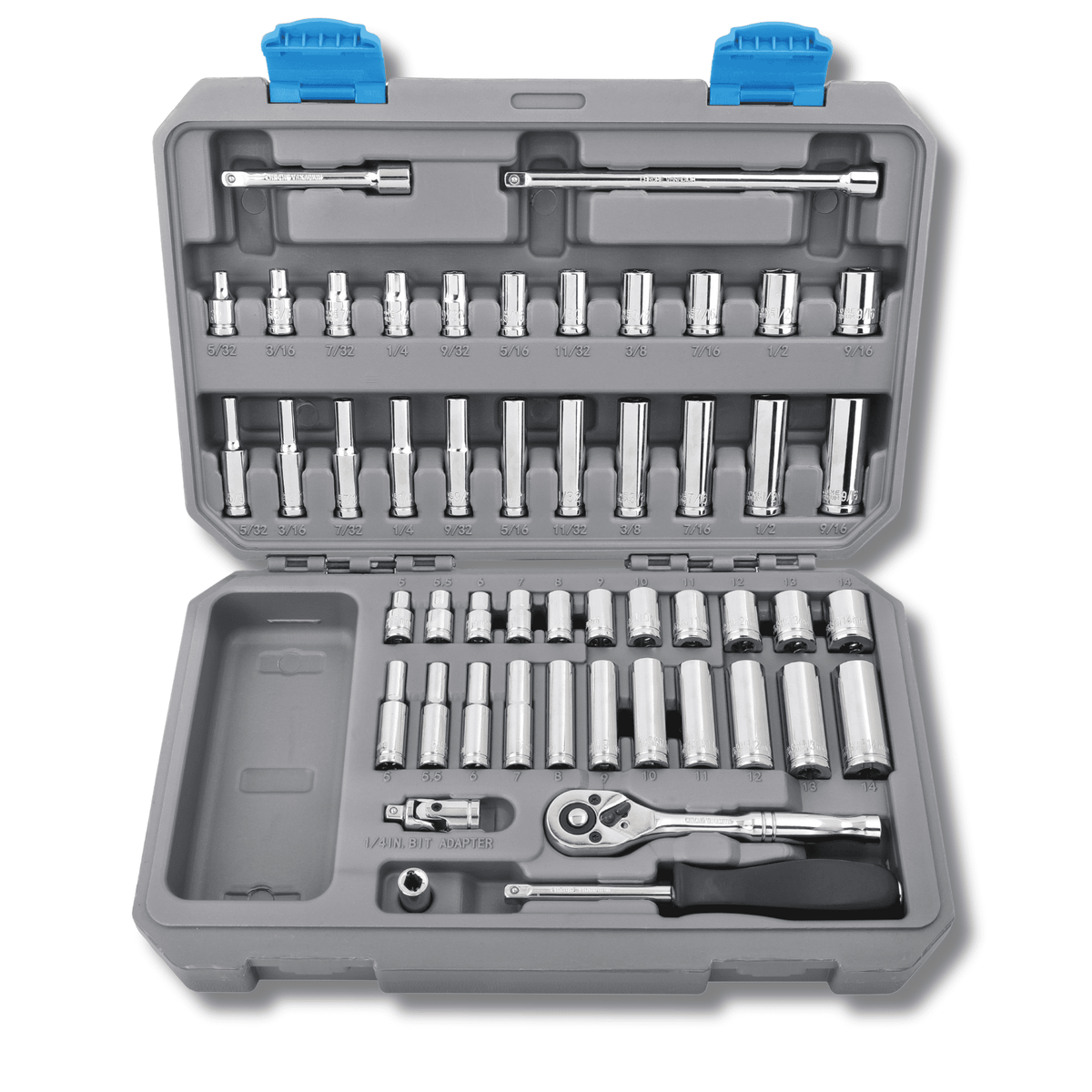 APOLLO TOOLS - DT0004-50 Piece ¼” Drive Socket Set