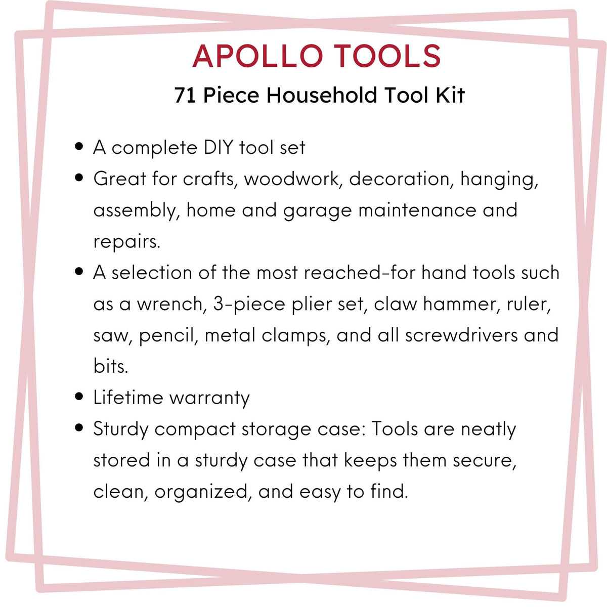 71 Piece Household Tool Kit - DT0204