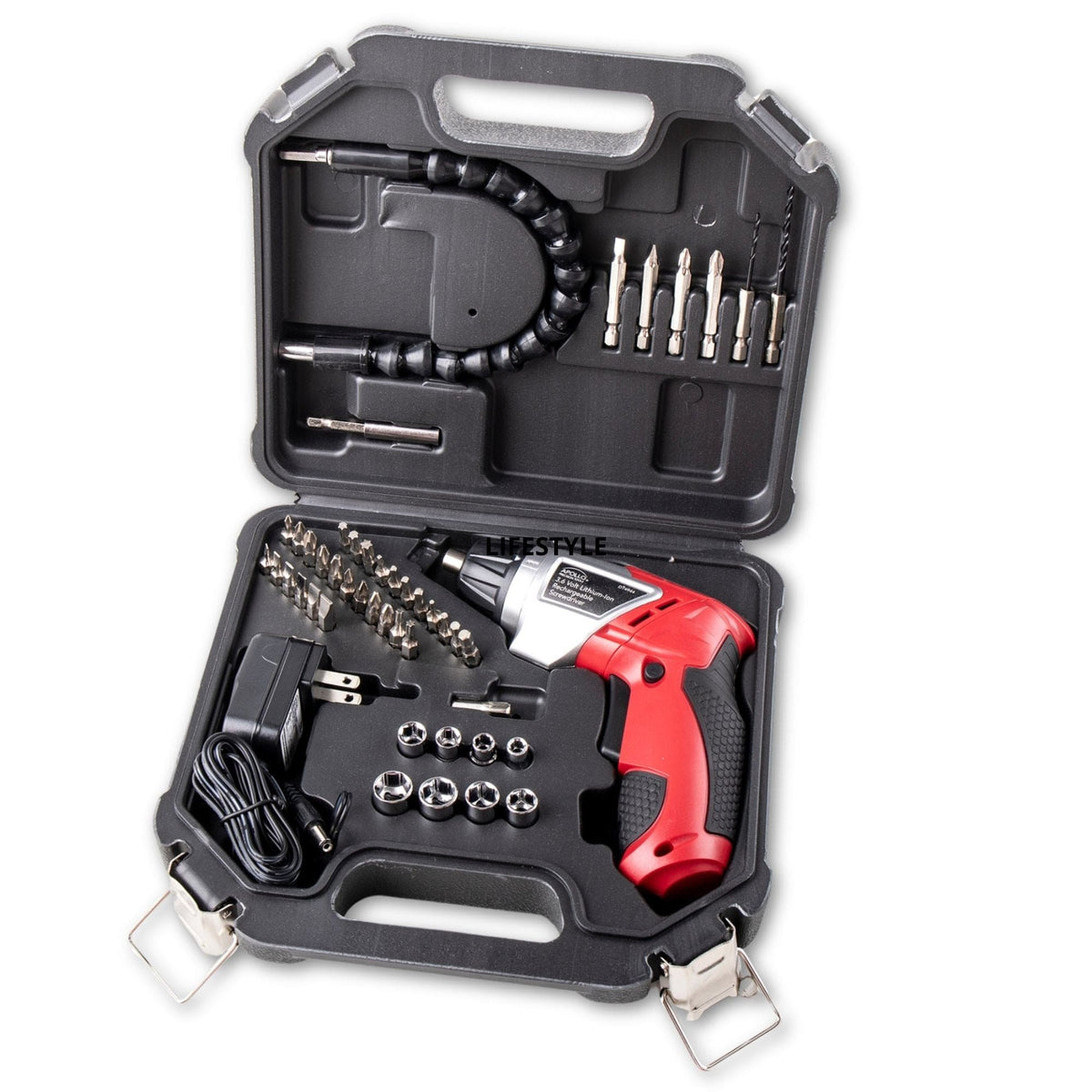 3.6 Volt Lithium-Ion Rechargeable Screwdriver with 45 Pieces Accessory Set - DT4944