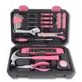 Apollo Tools New and Improved 39 Piece General Pink Tool Set in Storage Case for DIY Everyday Home Maintenance and Repairs- DT9711P