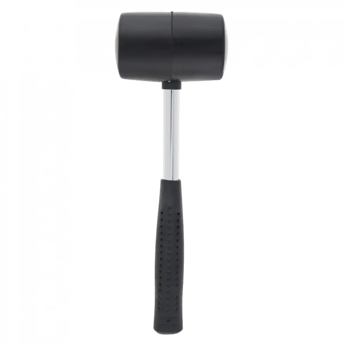 400g Black Rubber Mallet - Top-down view showing round black rubber head and steel handle | Wrench Haus