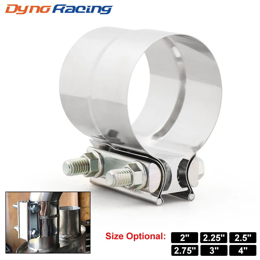 304 stainless butt joint exhaust band clamp | Wrench Haus