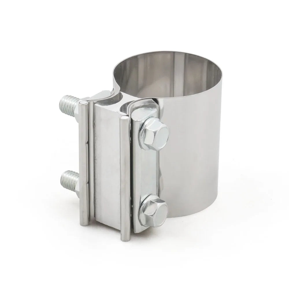Stainless sleeve coupler clamp for catback exhaust, overview | Wrench Haus