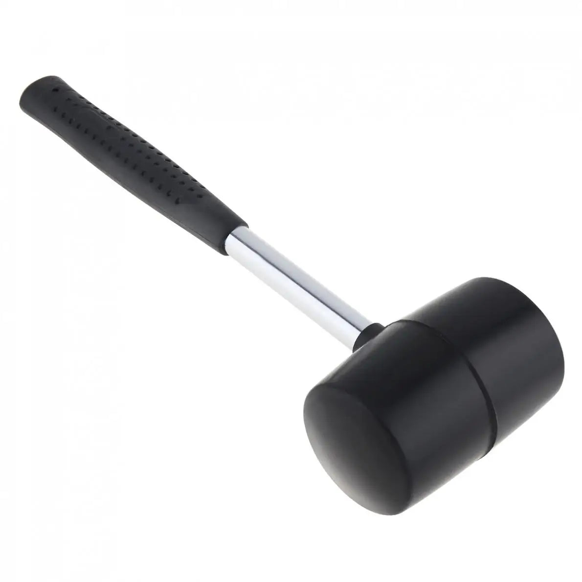 400g Black Rubber Mallet - Three-quarter angled view showing rubber head profile and handle grip | Wrench Haus