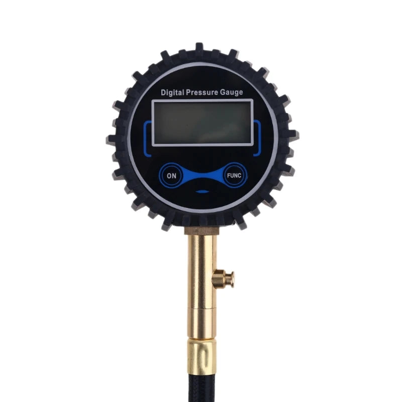 Digital Tire Pressure Gauge - Front view of digital display face showing PSI readout and backlit LCD screen | Wrench Haus