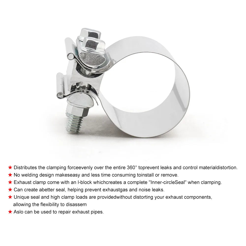 Sleeve coupler band clamp angled view with list of clamping and sealing features | Wrench Haus