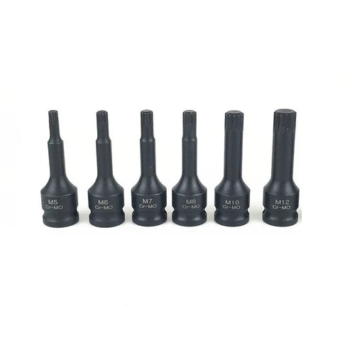 12-Point XZN Spline Bits 60mm Full Length - 3/8 Inch Drive Complete Set M5 to M12 | Wrench Haus