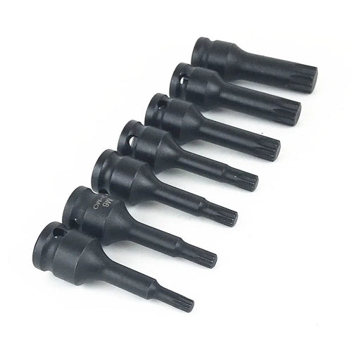 60mm XZN Spline Socket Bit Set 3/8 Drive - M5 M6 M7 M8 M9 M10 M11 M12 12-Point | Wrench Haus
