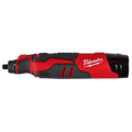 Milwaukee 2525-21 M12 Brushless Rotary Tool Kit - red M12 brushless rotary tool, side view