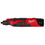 Milwaukee 2525-21 M12 Brushless Rotary Tool Kit - red M12 brushless rotary tool, side view