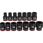 Milwaukee 49-66-7007 14PC SHOCKWAVE Impact Duty™ 3/8" Drive Metric Standard 6 Point Socket Set