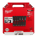 Milwaukee 49-66-7014 14 PC SHOCKWAVE Impact Duty™ 1/2" Drive Metric Deep 6 Point Socket Set
