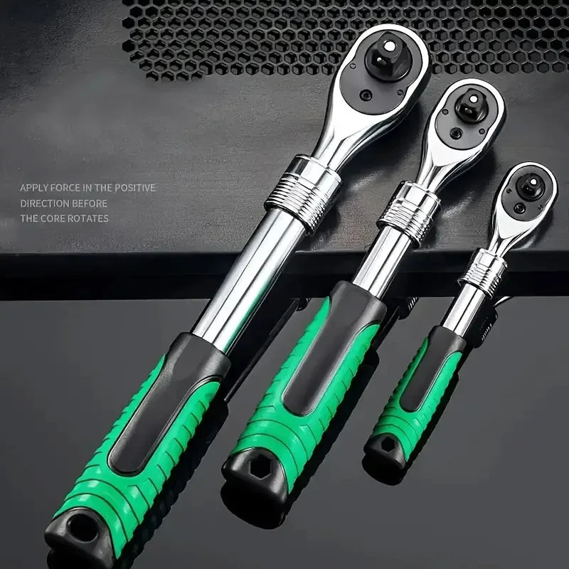 Retractable Ratchet Wrench In Use on Engine - 72T Extendable 1/4 3/8 1/2 Drive Set | Wrench Haus