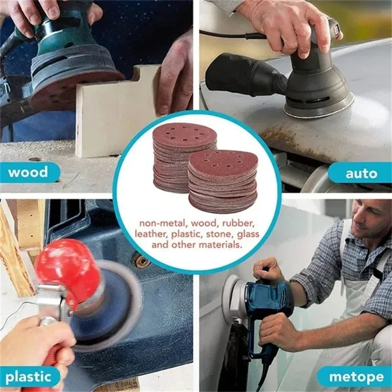 125mm 8-hole sanding disc pack, assorted grits | Wrench Haus