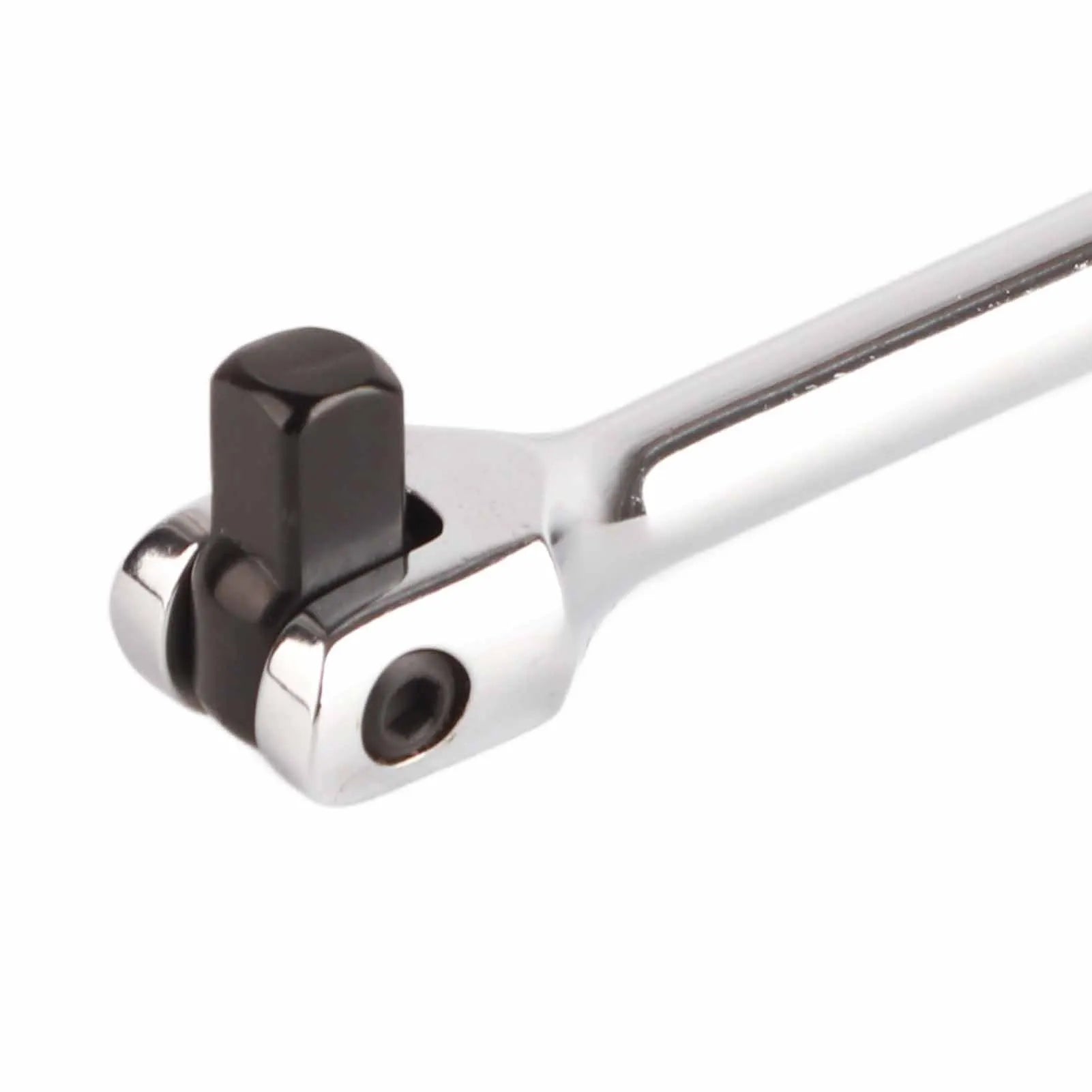 1/2" Drive Flexible Breaker Bar - Close-up of 180-degree flexible swivel head with square drive socket | Wrench Haus