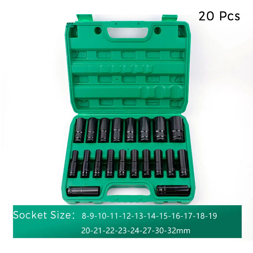 Metric Deep Socket Set - Universal Fitment 1/2 Drive Storage Case | Wrench Haus