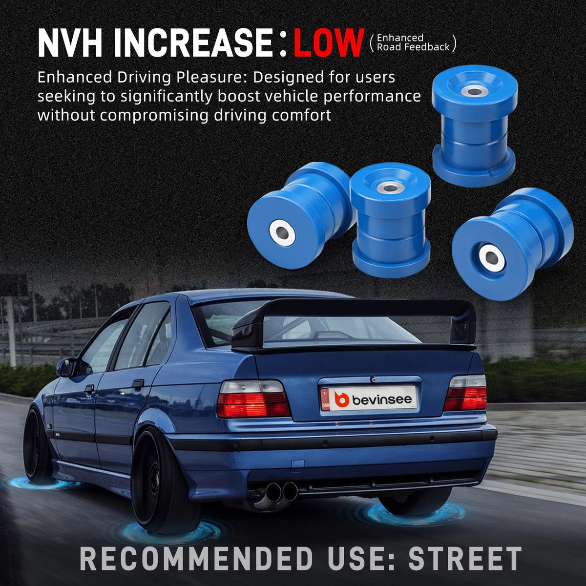 Poly rear subframe mount bushings replacing BMW 33319059301 | Wrench Haus