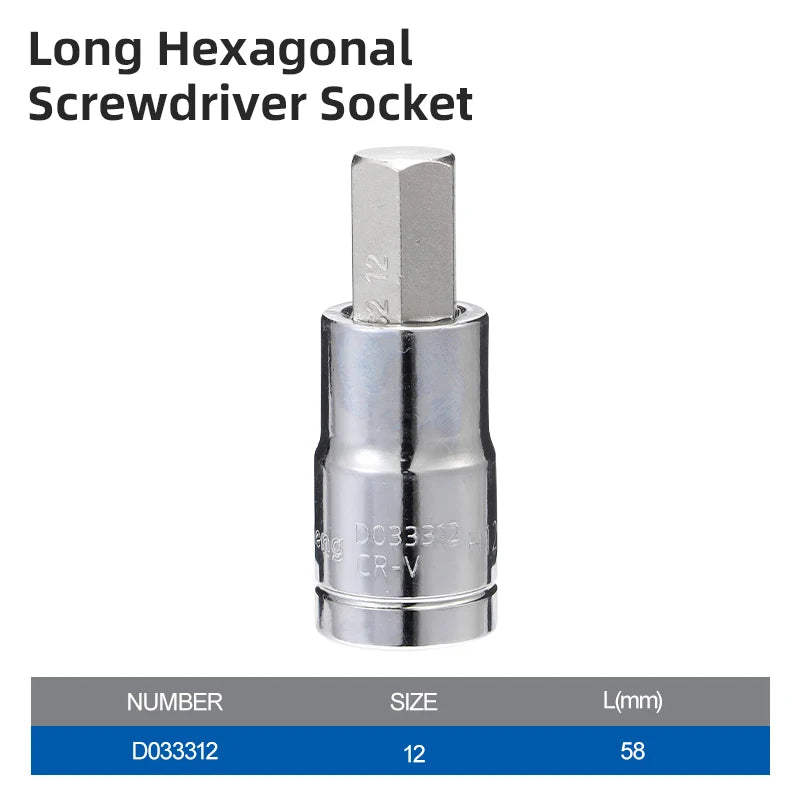 58mm Hex Socket Set, 1/2-Inch Drive - Individual Socket Detail | Wrench Haus