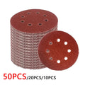 125mm sanding discs, 8-hole, assorted grits