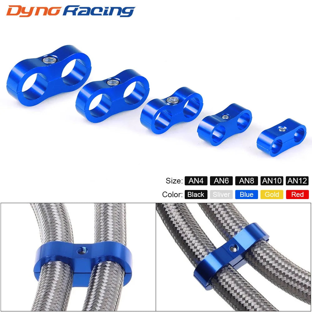 Anodized billet aluminum AN hose line separator clamp | Wrench Haus