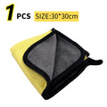 Hemmed Microfiber Car Wash Towel - 30x30cm & 60cm Drying Cloths