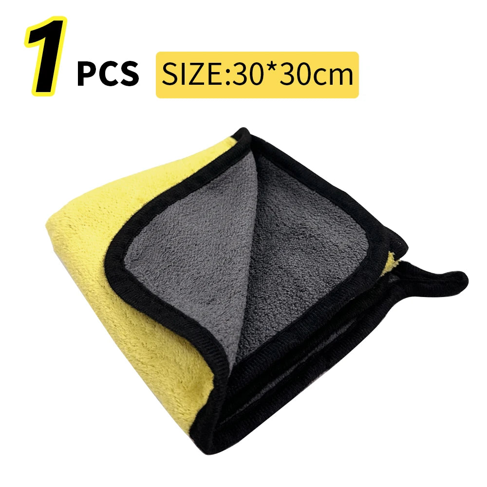 Hemmed Microfiber Car Wash Towel - 30x30cm & 60cm Drying Cloths
