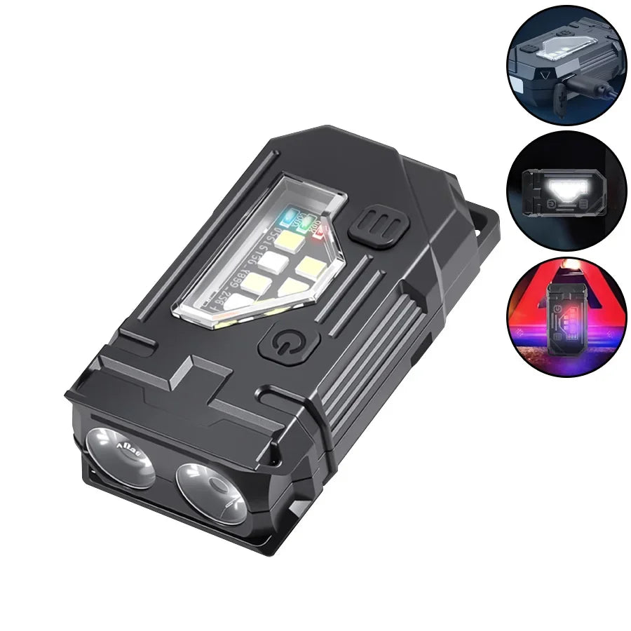 Mini COB LED Flashlight - USB-C Rechargeable Waterproof EDC Work Light