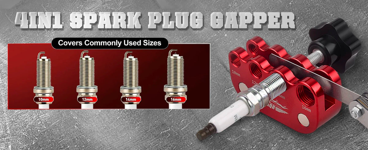 Spark plug gap tool gapping a spark plug