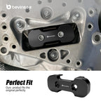 Aluminum Transmission Mount Insert - "Perfect Fit" infographic showing black insert installed in transmission mount location | Wrench Haus