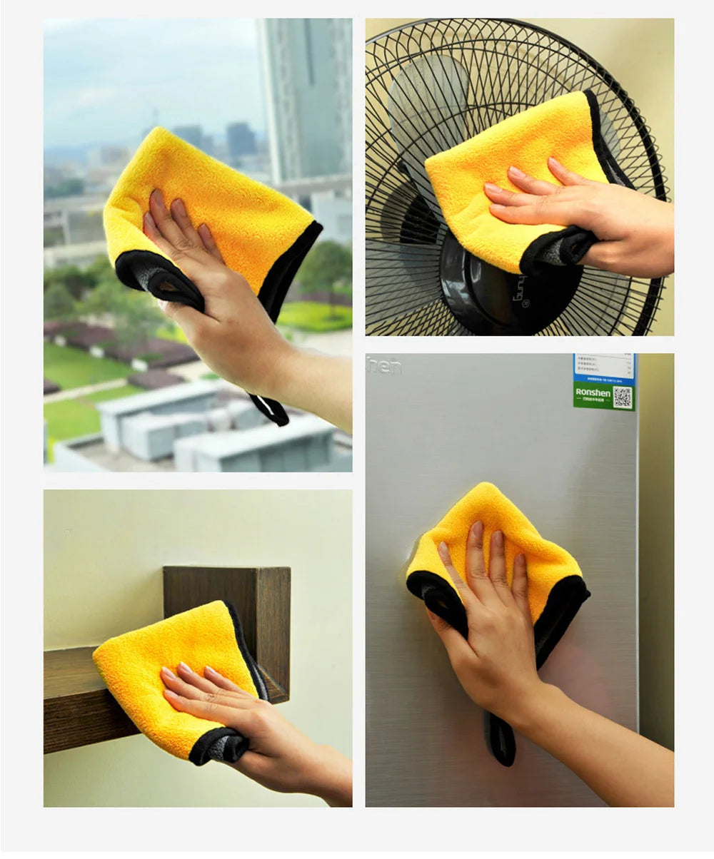 Hemmed Microfiber Car Wash Towel - 30x30cm & 60cm Drying Cloths