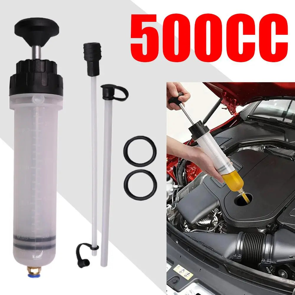Manual fluid extractor syringe with suction hose | Wrench Haus