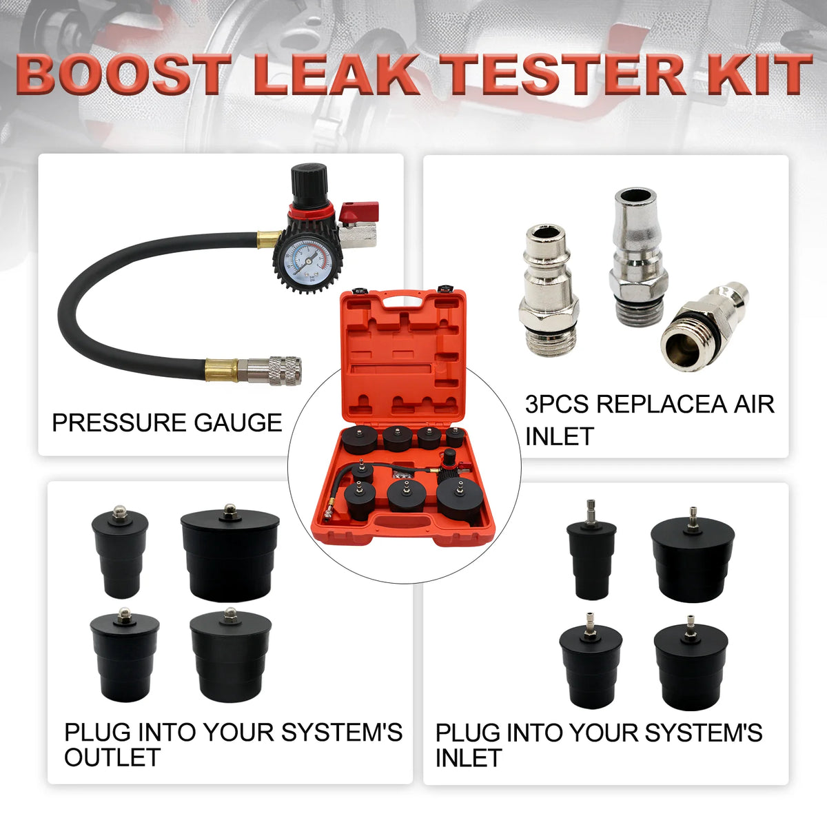 Boost leak tester 90 PSI pressure gauge detail | Wrench Haus