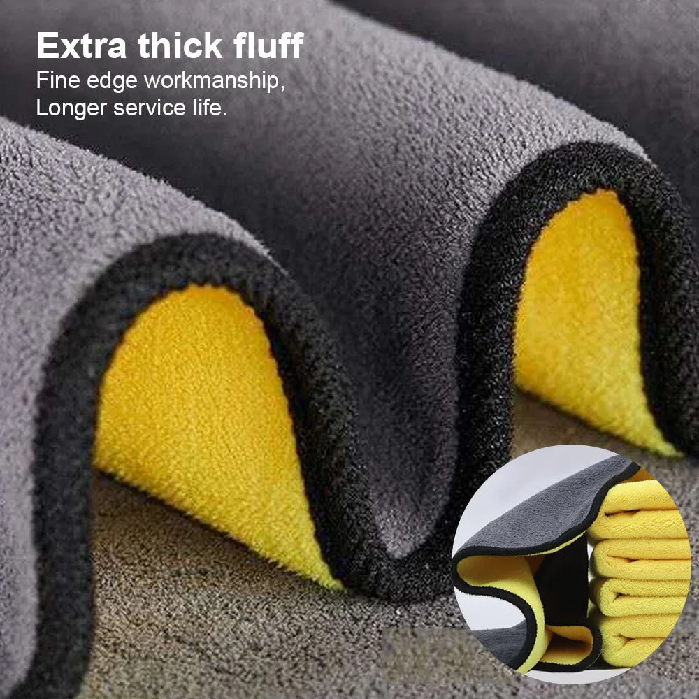 Hemmed microfiber towel pack quantity options