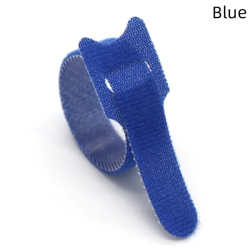 Releasable Nylon Cable Ties — Reusable Hook & Loop Straps