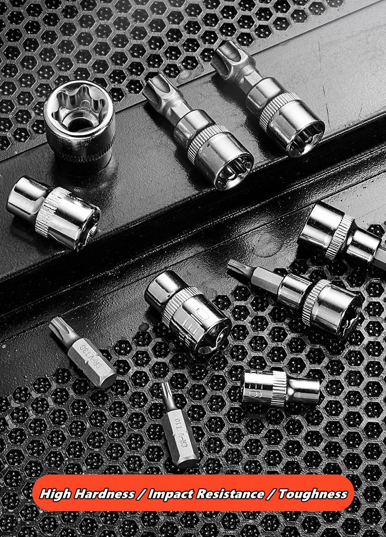 Torx Bit Socket Case - 34-Piece Metal Construction Storage | Wrench Haus