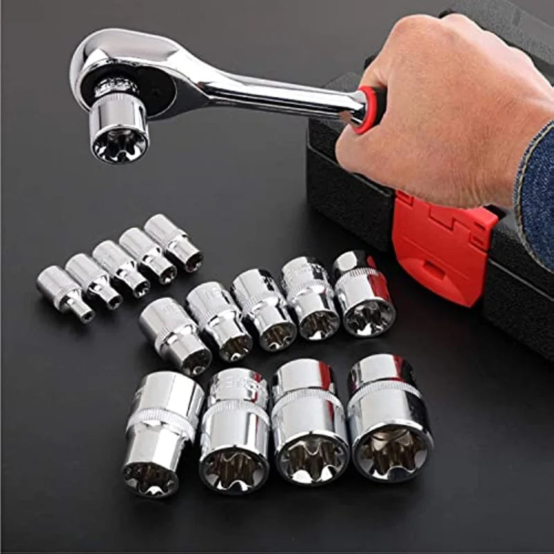 E-Torx Socket Set - 1/2 Inch Drive Portable Case | Wrench Haus