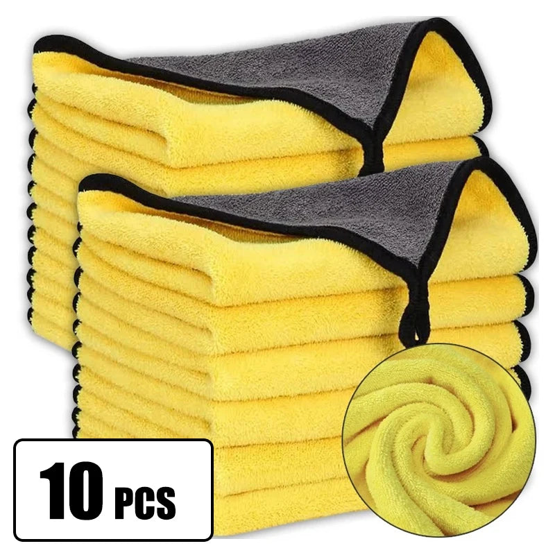Hemmed microfiber car wash towel
