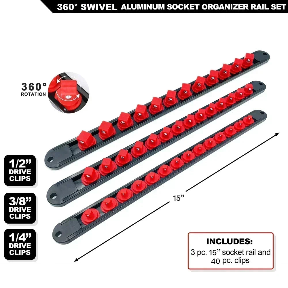 Organizer Rail Kit - 1/4 Inch Drive Socket Storage | Wrench Haus