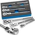 Flex Head Ratchet Set 6Pc - 72 Tooth 1/4 3/8 1/2 Drive | Wrench Haus