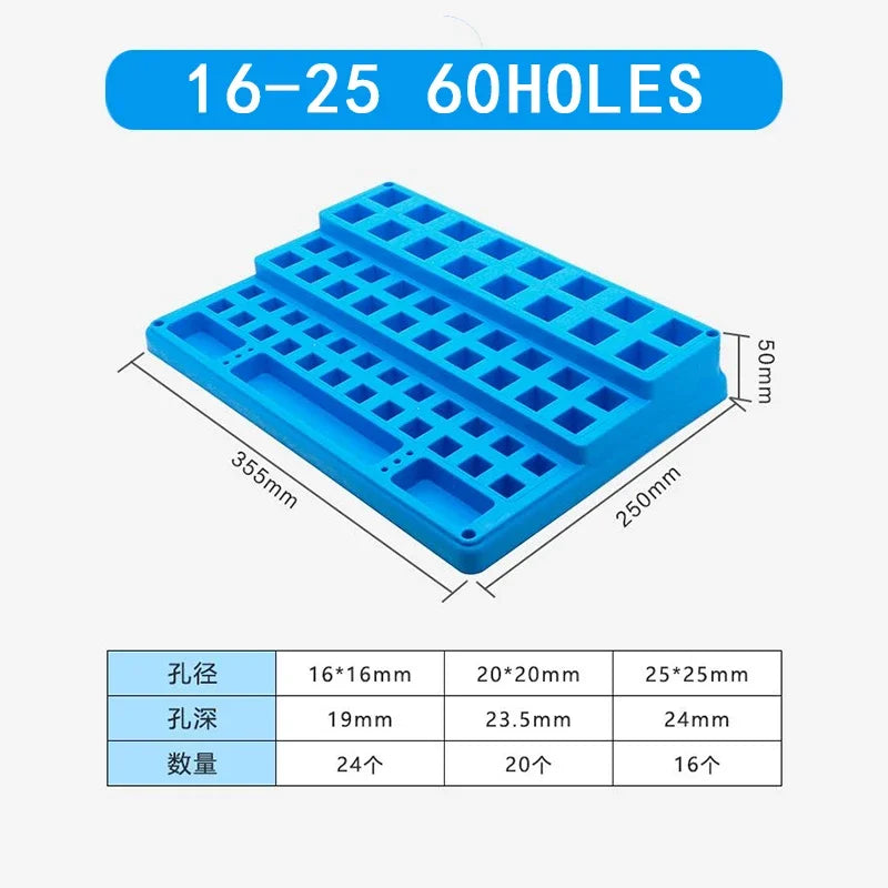 CNC Collet Case - 25 Square Hole Storage Kit | Wrench Haus