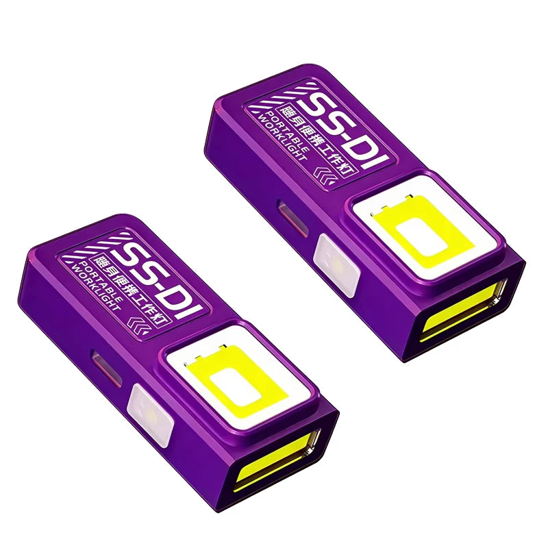 Mini COB LED Flashlight - USB-C Rechargeable Waterproof EDC Work Light