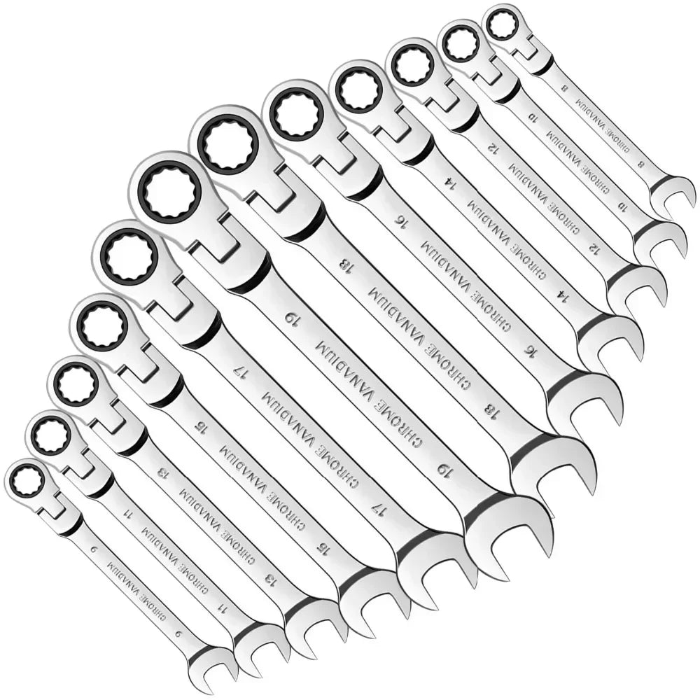 Flex-Head Ratcheting Combination Wrench Set 8-17mm - view 4 | Wrench Haus