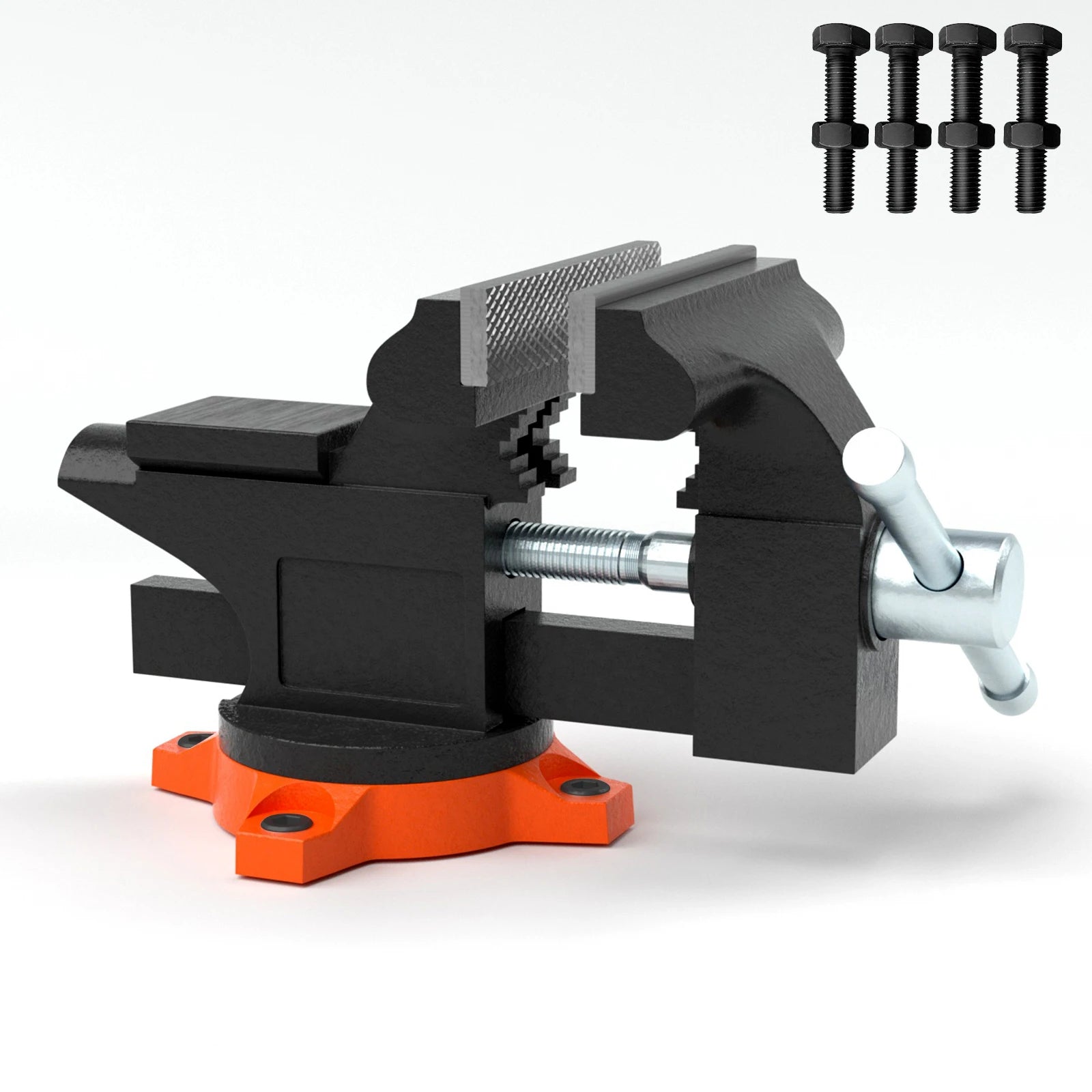Cast Iron Bench Vise 4.5 6 6.5 Inch - Swivel Base Anvil | Wrench Haus