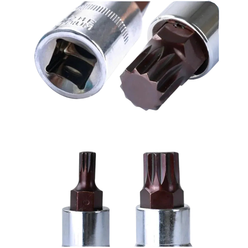 12-teiliger Vielzahn-Steckschlüsselsatz M5–M18 | 1/2"-Antrieb