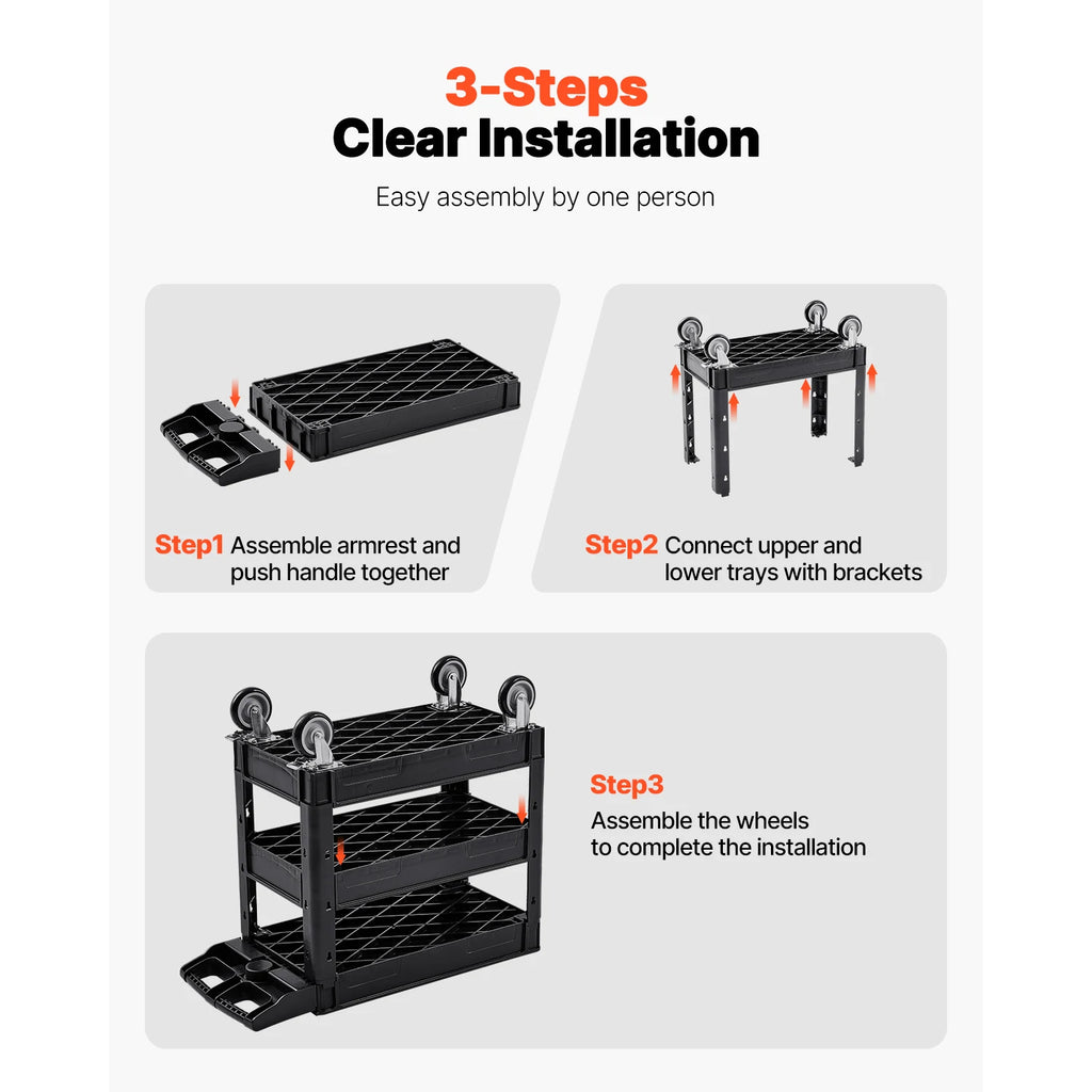 Utility Cart - Lockable Caster Heavy Load Tool | Wrench Haus