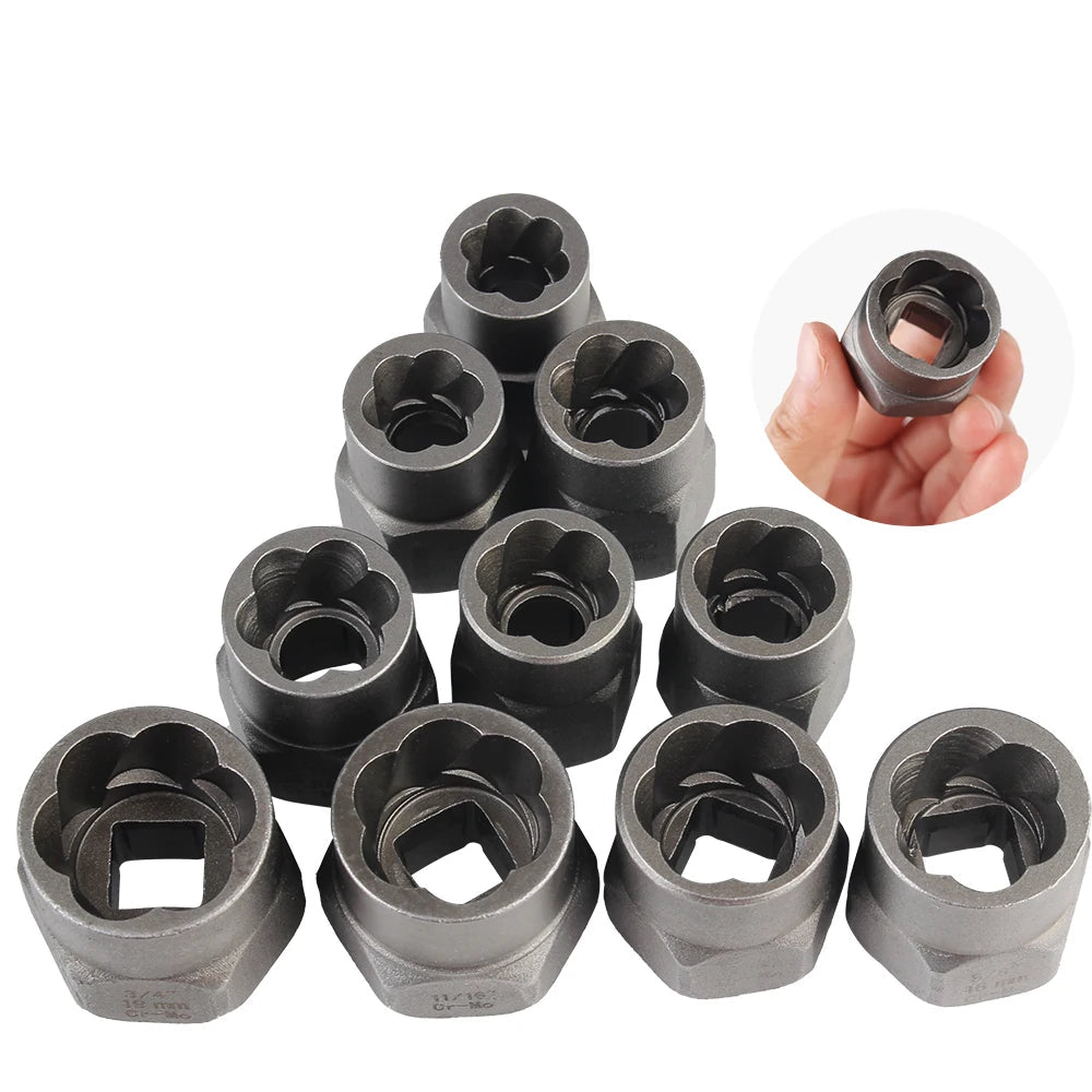 26-Piece Damaged Screw & Bolt Extractor Set — Stripped Nut & Bolt Remover Kit