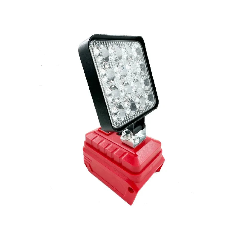 Milwaukee M18 LED Work Light Front Angle - 18V Battery Powered 16-LED Flood Workshop | Wrench Haus