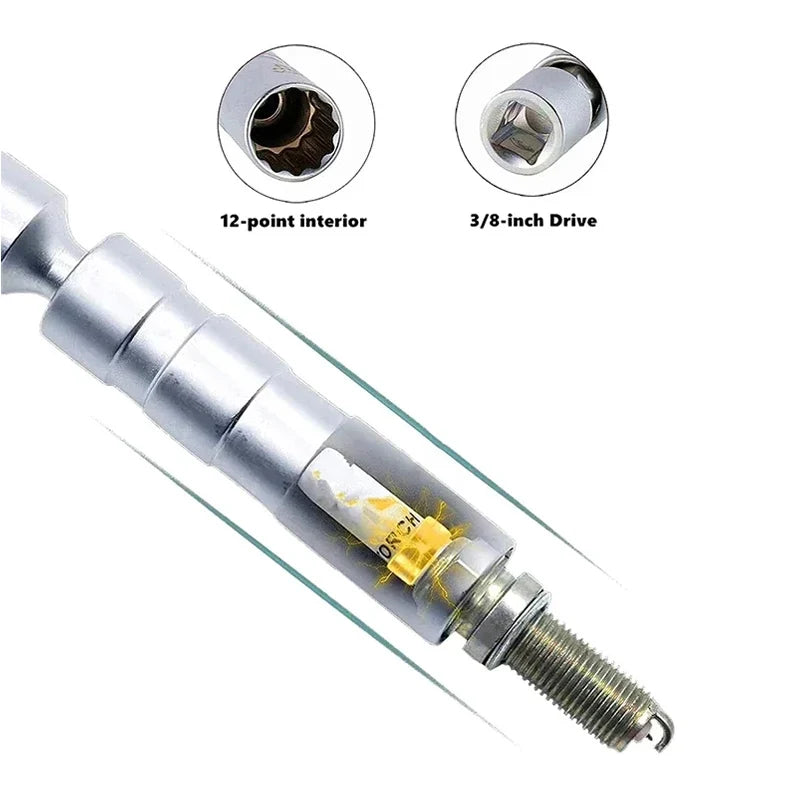 Magnetischer Zündkerzenschlüssel | 14mm & 16mm | 3/8" Antrieb | 12-kant Dünnwandig