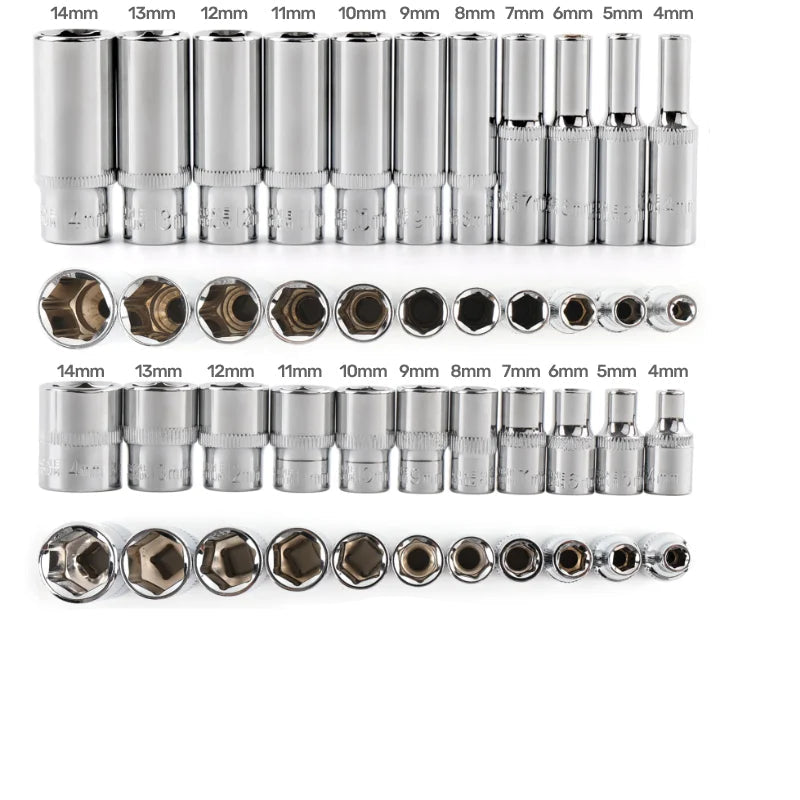 1/4"-Antrieb 6-Kant Steckschlüsselsatz
